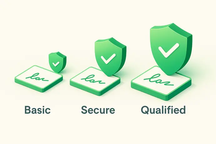 השוואת סוגי חתימות דיגיטליות בישראל